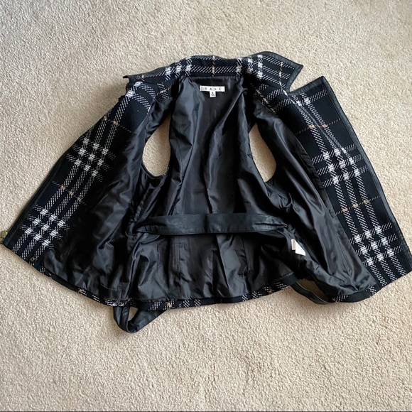 CAbi Grid Tweed Plaid Wool Blend Moto Vest S - Picture 14 of 15